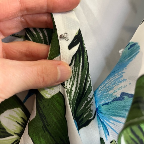 Banana Republic Dress Size 4 Spring Floral Ruffles High Low Feminine Romantic - Picture 5 of 8